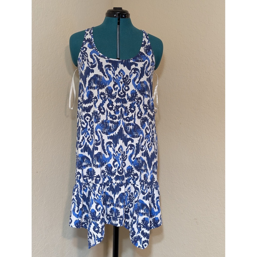 Lilly Pulitzer Hampton Tank Dress Womens XS Resort Navy Beach Bathers Flamingo